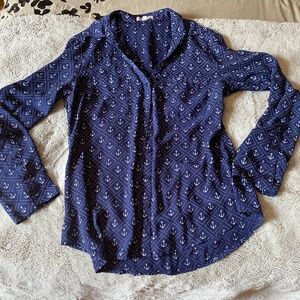 Express The Portofino Shirt Navy Anchor Print